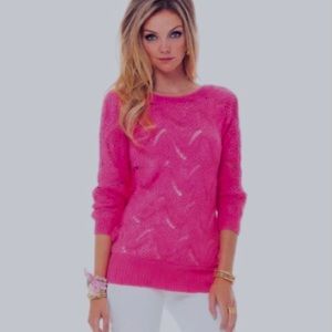 LILLY PULITZER LARISSA TUNIC SWEATER HOT PINK
